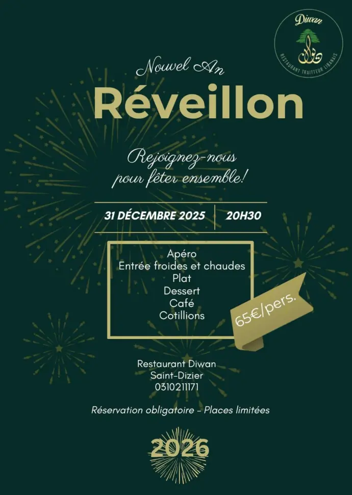 Affiche de la soirée du réveillon du 31 décembre